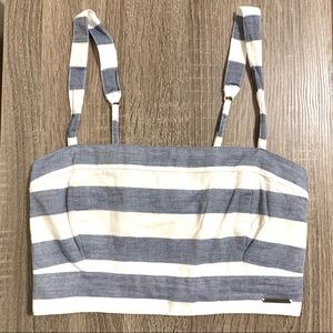 Abercrombie & Fitch Striped Crop Top